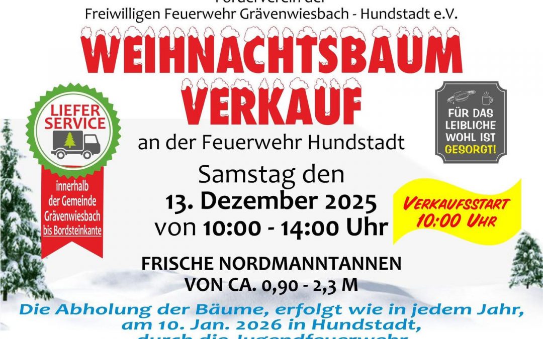 Weihnachtsbaumverkauf der Feuerwehr Hundstadt…