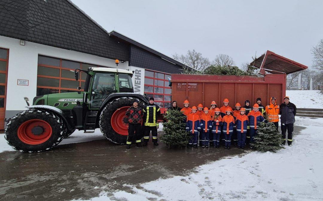 Auch in diesem Jahr war das einsammeln der Weihnachtsbäume…
